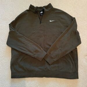 Nike Dark Green Quarter-Zip Sweatshirt